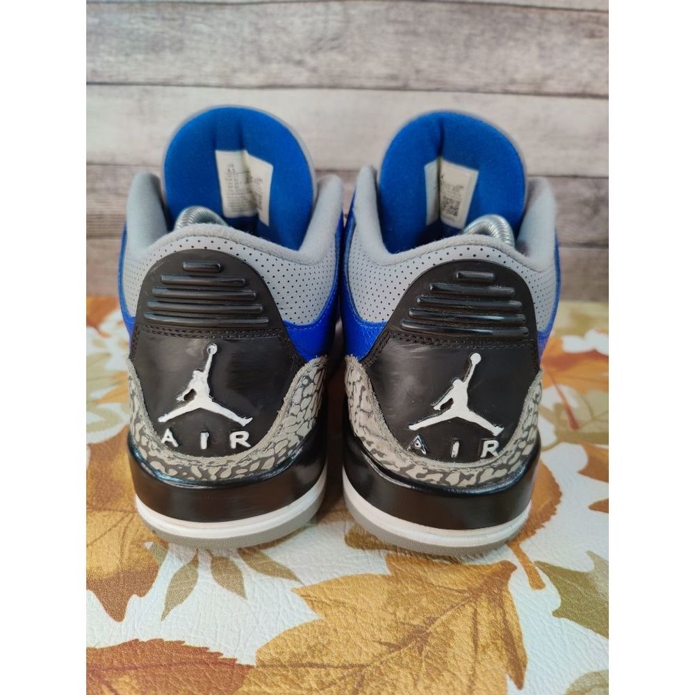 Nike Air Jordan 3 Retro Varsity Royal Racer Blue Cement Size 8.5 Men CT8532-400 - Picture 4 of 6